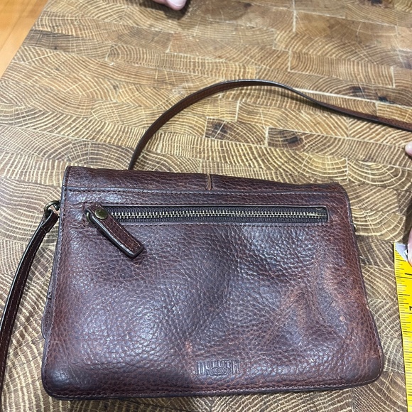 DULUTH TRADING Co Brown Crossbody Leather Organizer Cards - Picture 5 of 6